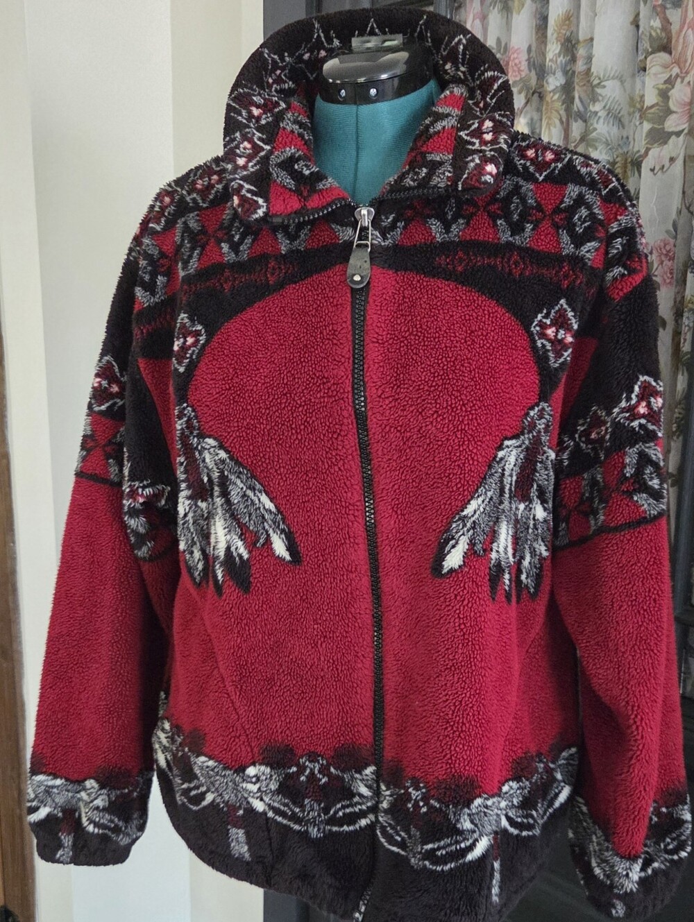 90's Milton Funwear Sherpa Zip Jacket Southwestern
